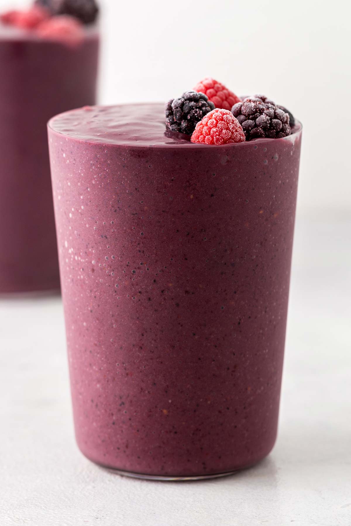 Acai smoothie in a glass.