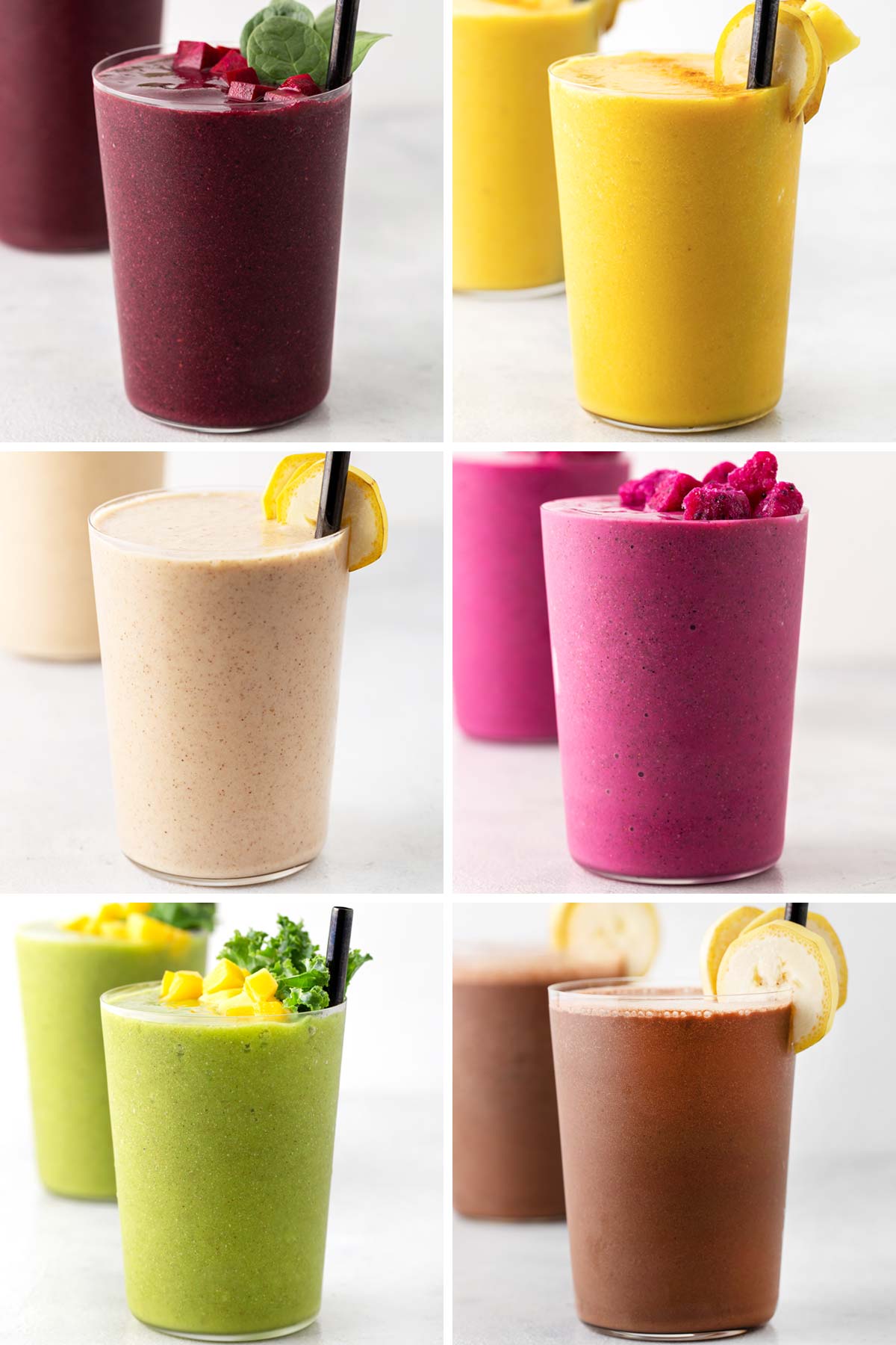 Six dairy-free smoothies.