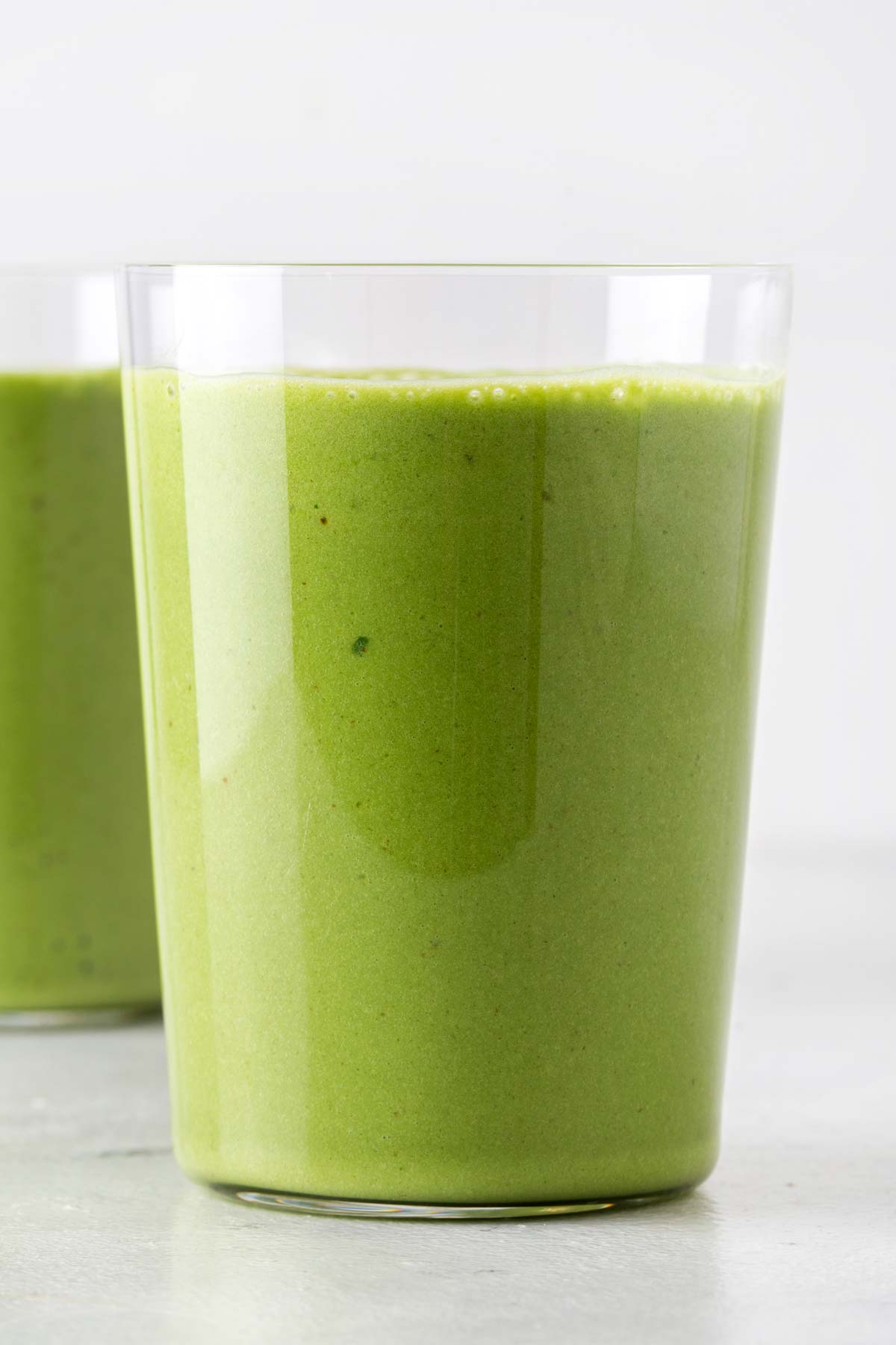 Simple Green Smoothie in glasses.