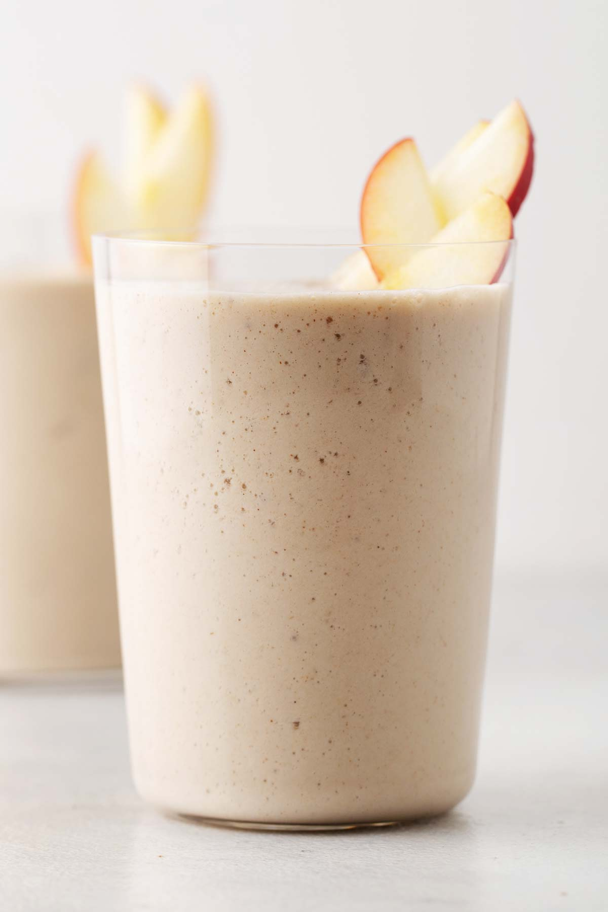 Apple smoothie in a blender.