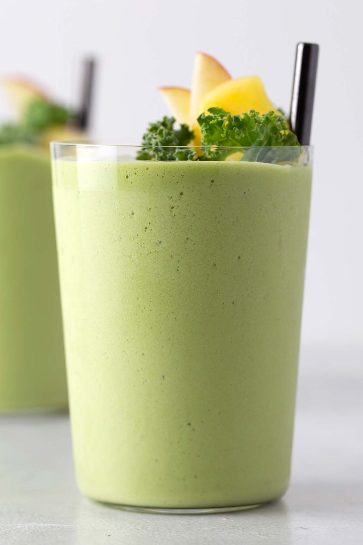 Kale smoothie in a cup.