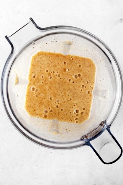 Smoothie in a blender.