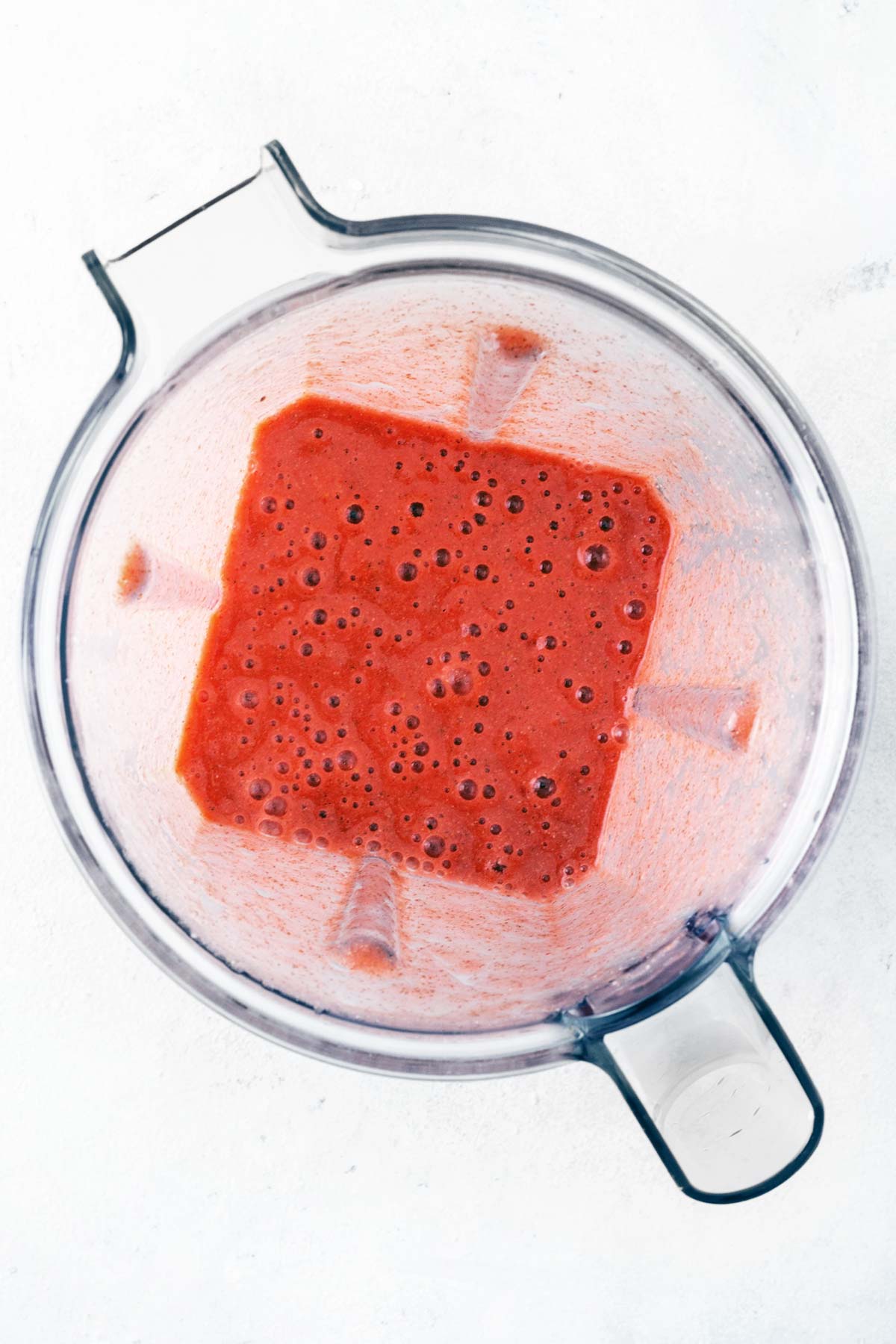Watermelon smoothie in a blender.
